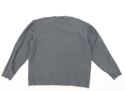 Next Men’s Grey Regular Fit Long Sleeve Cotton Top M