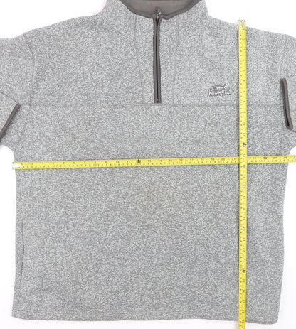 Weird Fish Men's Grey XL 1/4 Zip Fleece Sweatshirt Pullover