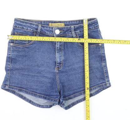 Ricca Jeans Women's Blue Denim High Rise Shorts Size 16