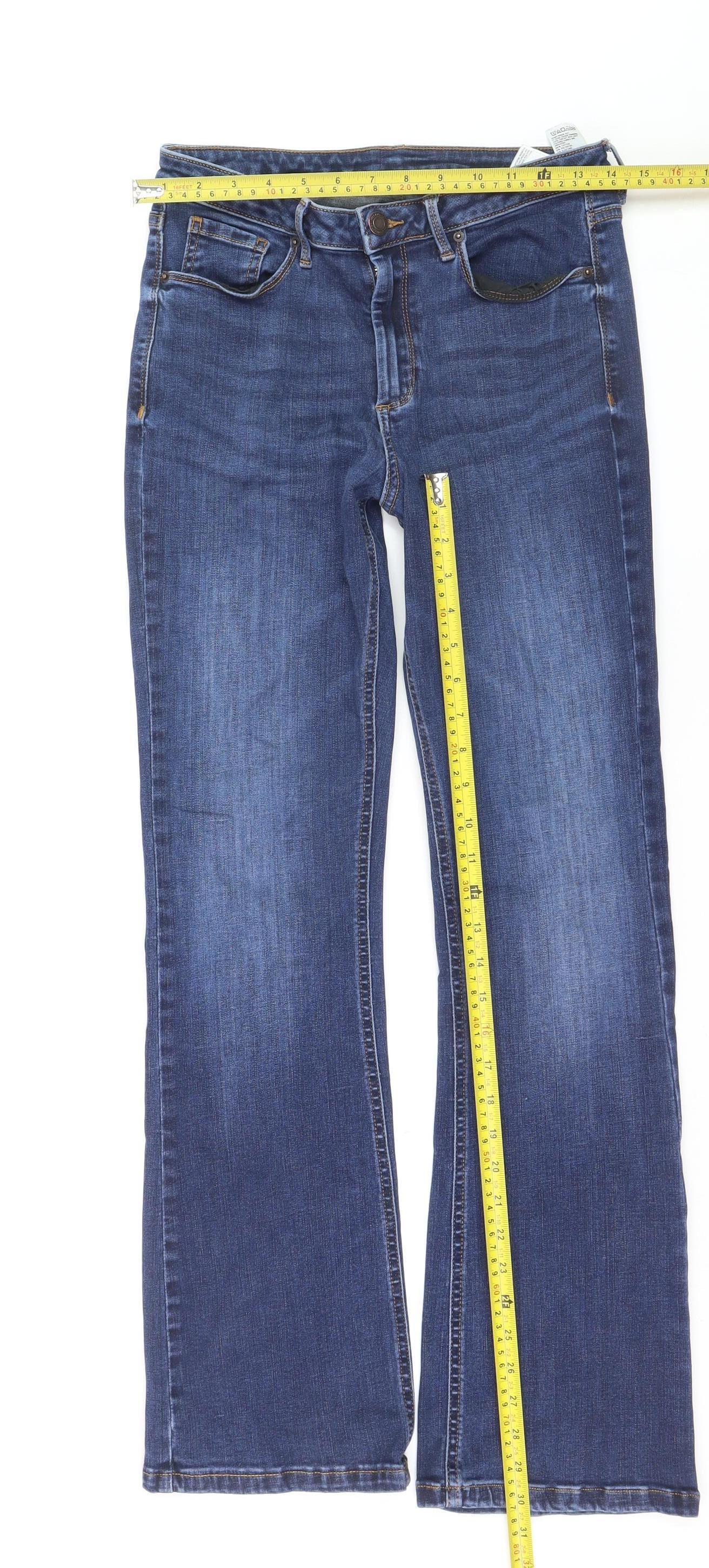 Marks and Spencer Women's Blue Bootcut Regular Fit Jeans Size 10