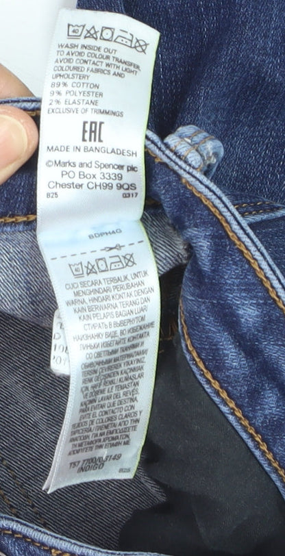 Marks and Spencer Women's Blue Bootcut Regular Fit Jeans Size 10