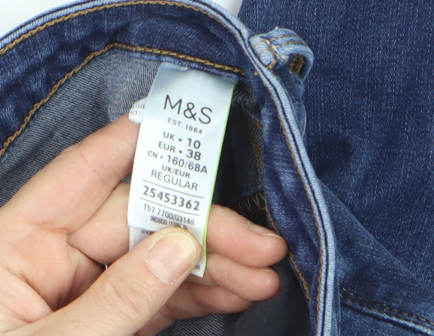 Marks and Spencer Women's Blue Bootcut Regular Fit Jeans Size 10