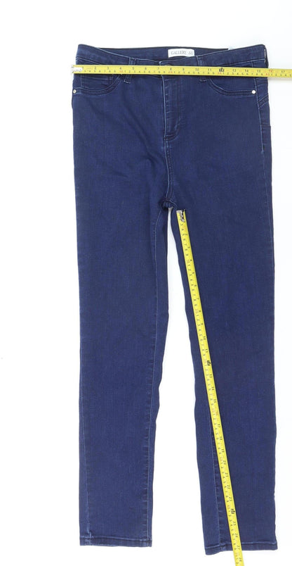 Gallery Women's Blue Skinny Denim Jeans UK 14 Stretch Slim Fit