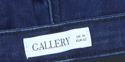 Gallery Women's Blue Skinny Denim Jeans UK 14 Stretch Slim Fit