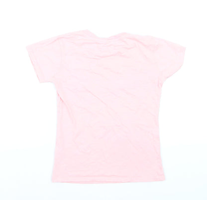 Shotshirt Ireland Pink Supersoft Cotton Girls T-Shirt Small Graphic Print