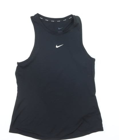 Nike Girls Black Dri-FIT Sleeveless Tank Top L (146-156cm) Lightweight