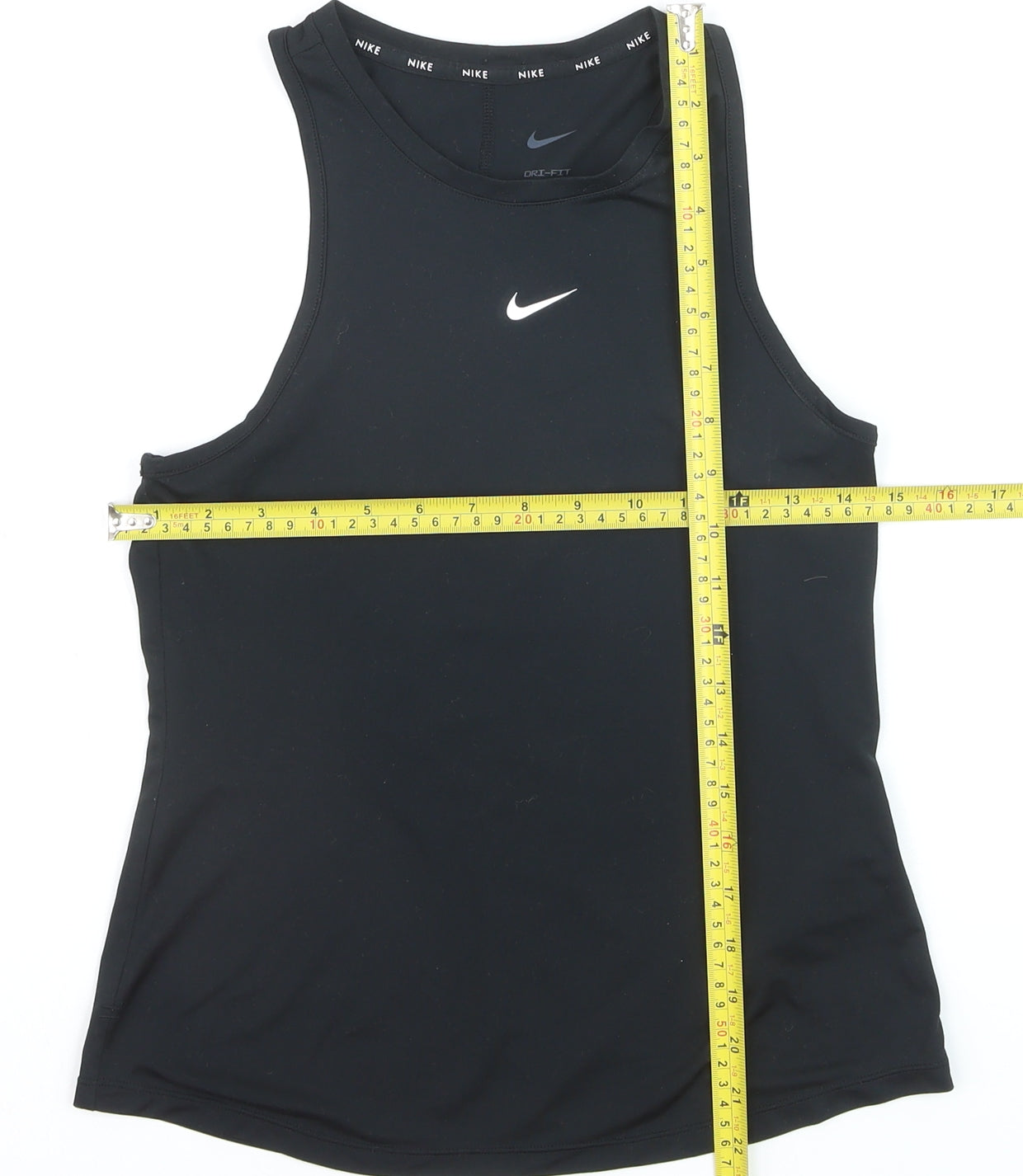 Nike Girls Black Dri-FIT Sleeveless Tank Top L (146-156cm) Lightweight