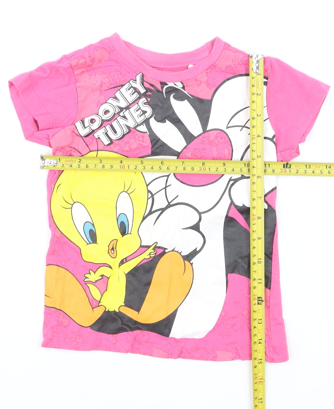 Warner Bros Girls Pink Looney Tunes Tweety & Sylvester T-Shirt 3-4 Years