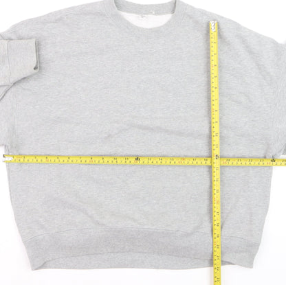 Uniqlo Men Grey XL Sweatshirt Crew Neck Classic Pullover Cotton Blend
