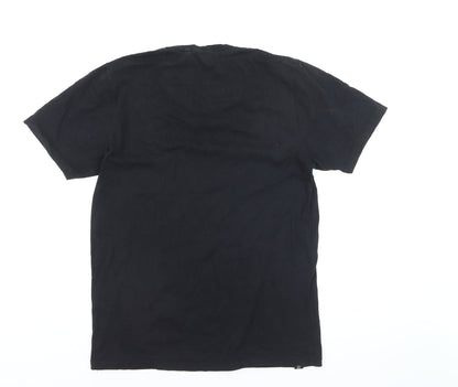 Diesel Men's Black V-Neck Cotton T-Shirt Size L