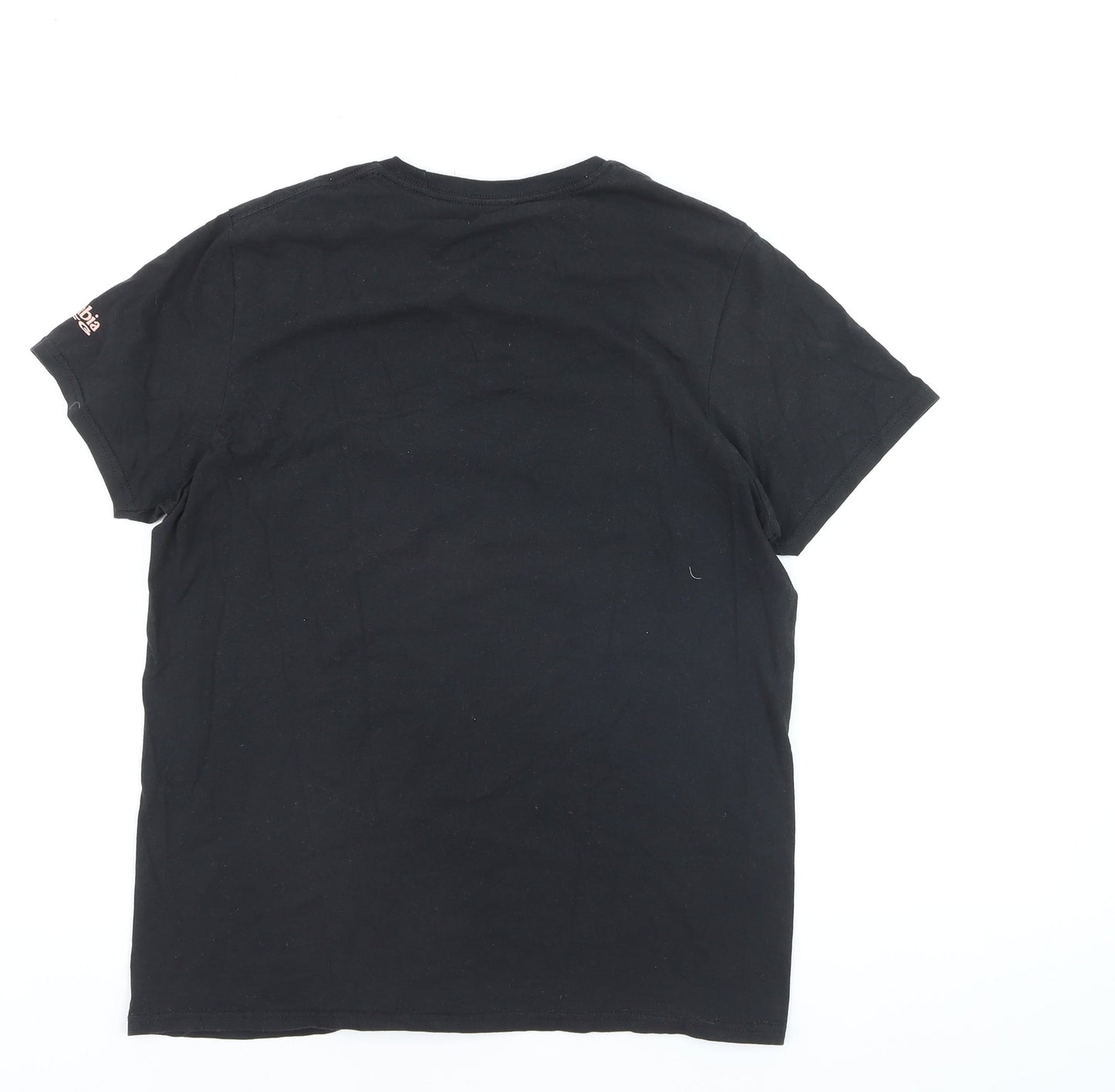 Columbia Men's Black Cotton Short Sleeve Crew Neck Graphic T-Shirt M