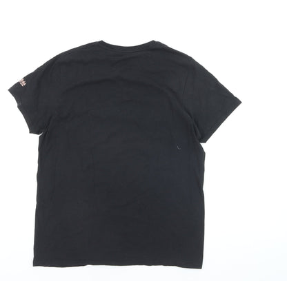 Columbia Men's Black Cotton Short Sleeve Crew Neck Graphic T-Shirt M