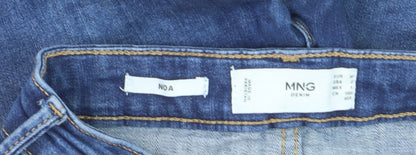 Mango Women’s Blue Skinny Mid-Rise Denim Jeans Size 8