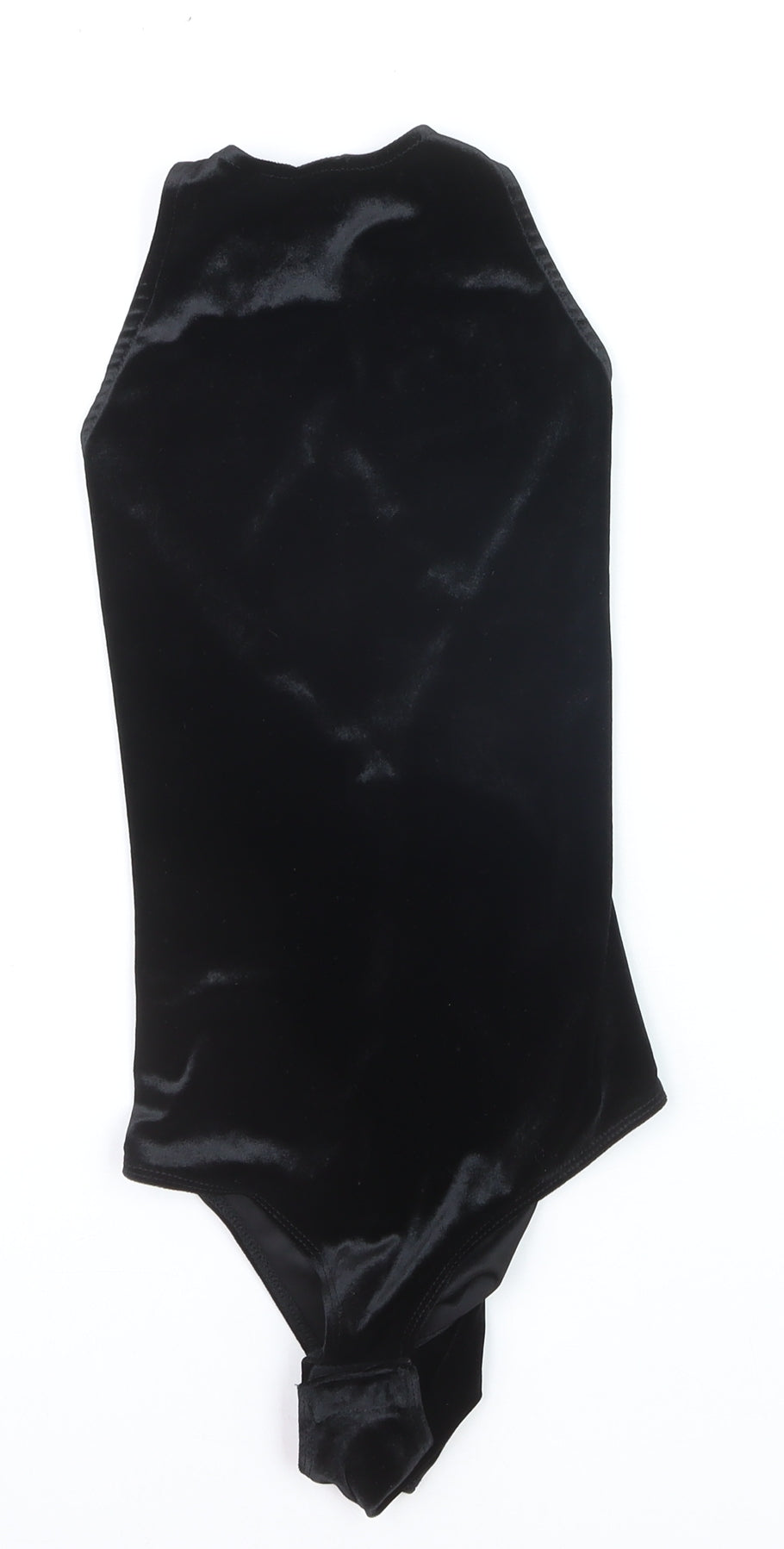 Nobody's Child Women's Black Velvet Sleeveless Camisole Bodysuit Size M