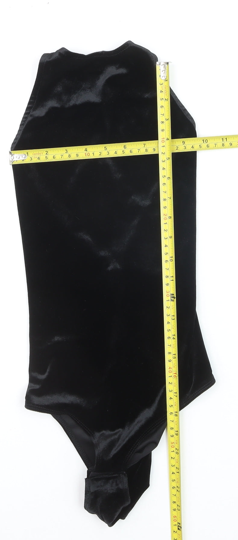 Nobody's Child Women's Black Velvet Sleeveless Camisole Bodysuit Size M