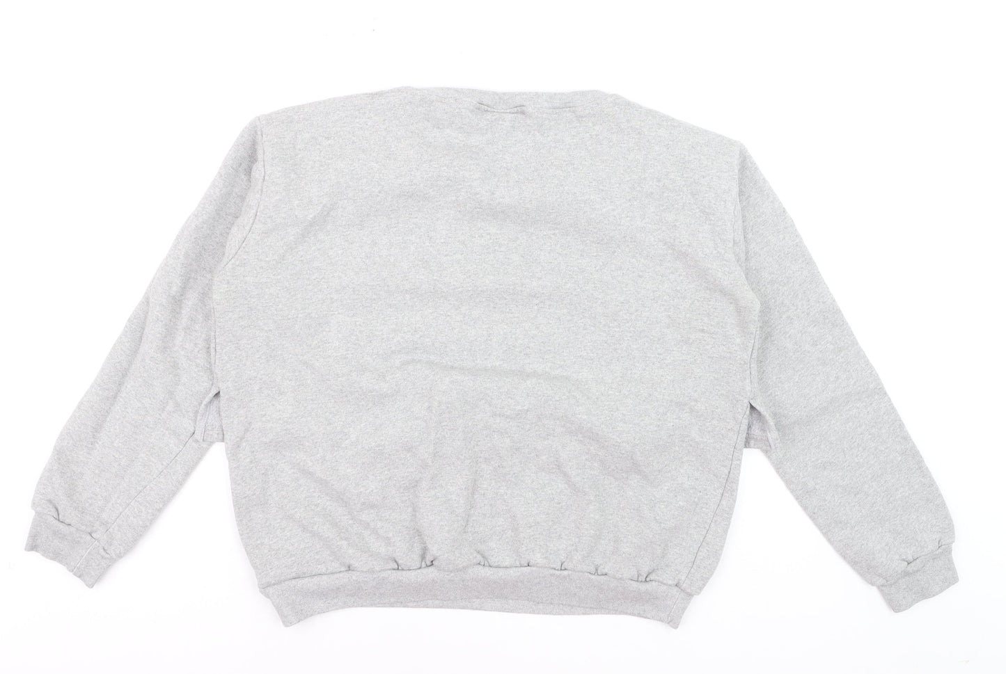House of Hurrah Women Grey Leopard Star Pullover Sweatshirt L