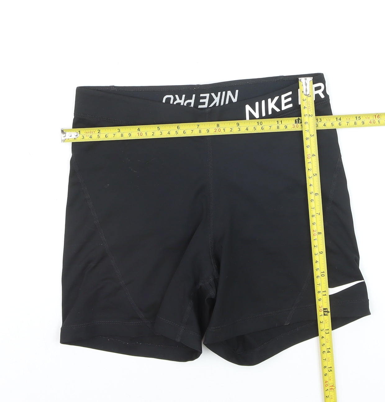Nike Girls Black Compression Shorts M Activewear Gym Running Slim Fit