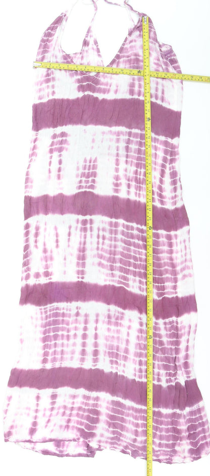 ASOS Women Purple Tie Dye Halter Slip Dress Size 10 Summer Beachwear