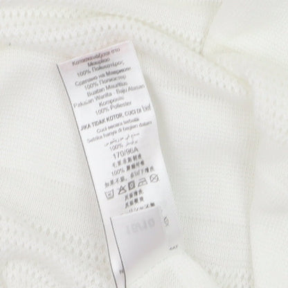 Next Womens White Long Sleeve Knit Striped Polyester T-Shirt Size 14