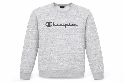 Champion Men's Grey Pullover Sweatshirt Medium Logo Crew Neck