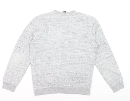 Champion Men's Grey Pullover Sweatshirt Medium Logo Crew Neck
