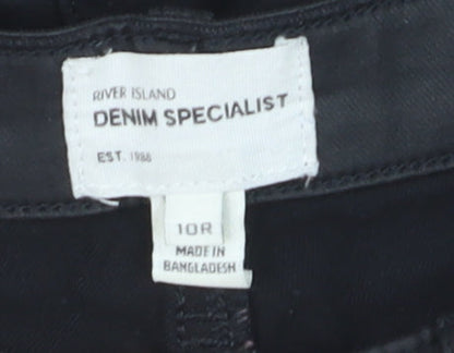 River Island Women Black Size 10R Skinny Denim Trousers