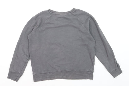 Marks and Spencer Women's Grey Snoopy Peanuts Cotton Pullover Jumper Size 12