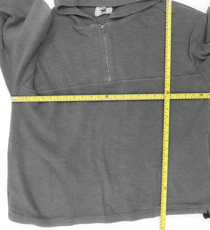 Scorpion Men's Grey Fleece 1/2 Zip Pullover Hoodie Size L