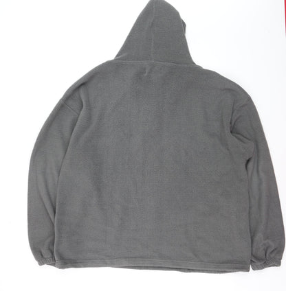 Scorpion Men's Grey Fleece 1/2 Zip Pullover Hoodie Size L