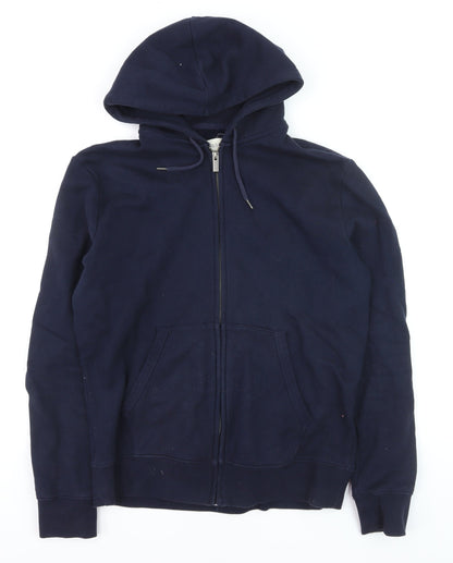 Marks and Spencer Men’s Blue Full Zip Hoodie Size M Cotton