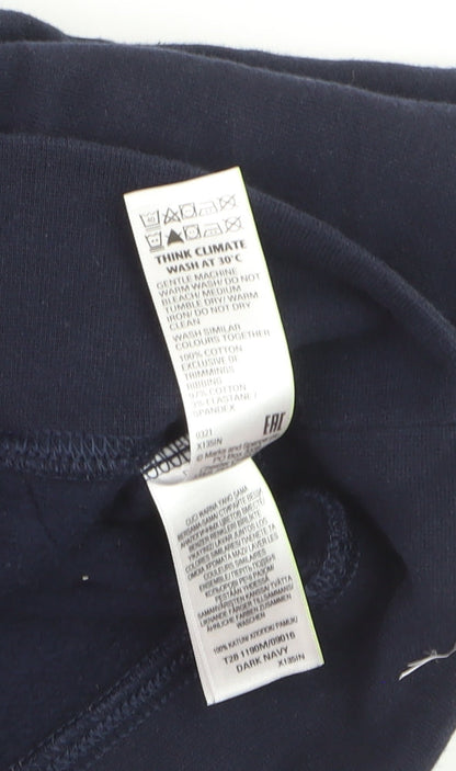 Marks and Spencer Men’s Blue Full Zip Hoodie Size M Cotton