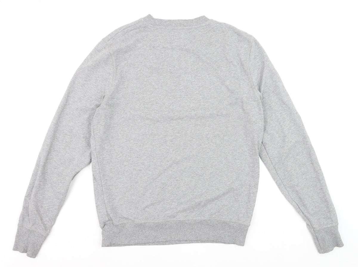 River Island Men's Grey Graphic Print Pullover Sweatshirt M
