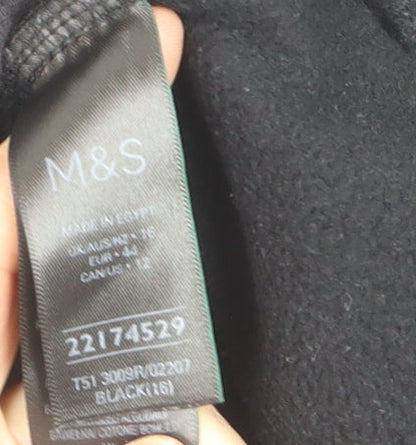 Marks and Spencer Goodmove Women Black Size 16 Pullover Sweatshirt