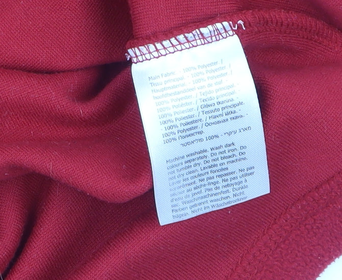Regatta Men Red Fleece 1/4 Zip Pullover Sweatshirt M