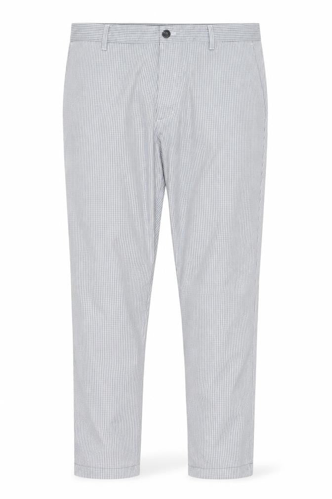 Adidas Men's Grey Check Chino Trousers Size 36x32 Regular Fit