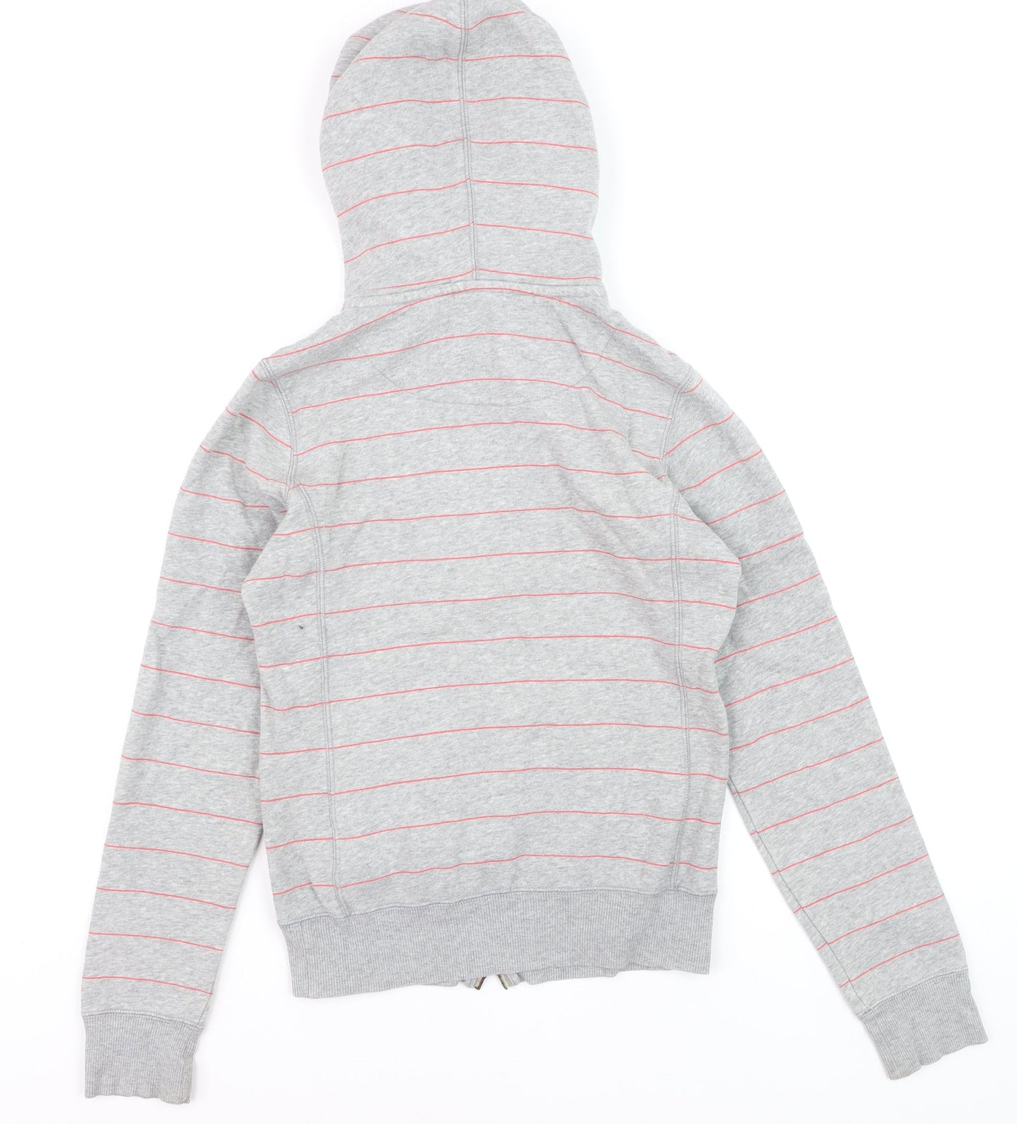 Nike Men's Grey XS Full Zip Striped Hoodie Sweatshirt