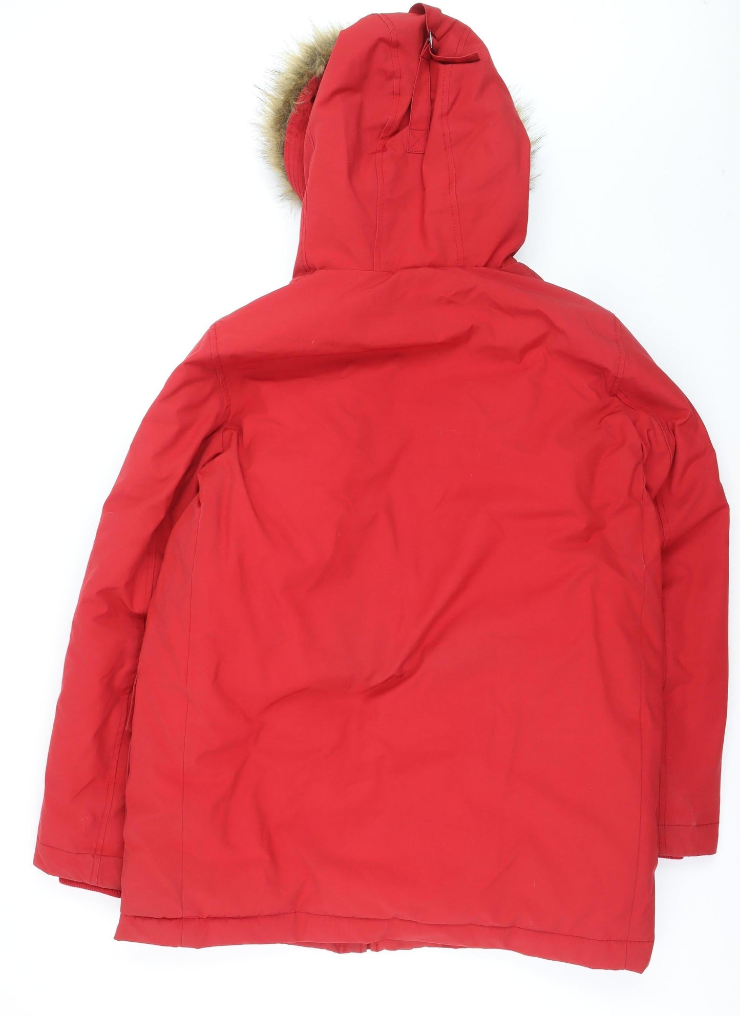 GAP Men's Red L Water Resistant Puffer Coat with Hood Size L