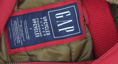 GAP Men's Red L Water Resistant Puffer Coat with Hood Size L