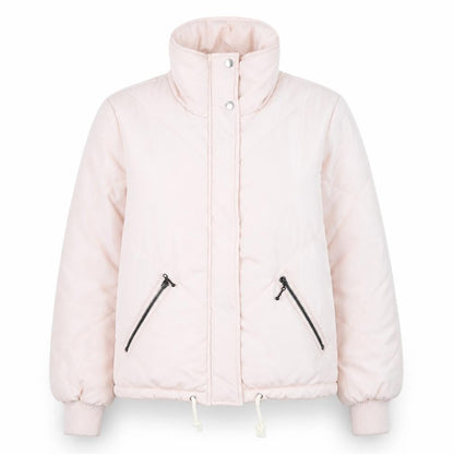 Noisy May Women's Pink Puffer Jacket M Zip Winter Casual Coat