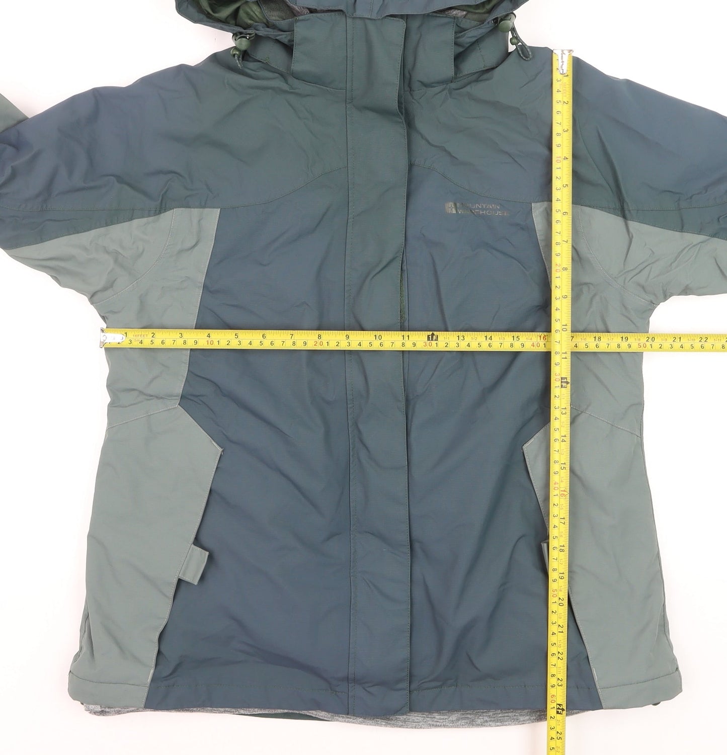 Mountain Warehouse Men's Green L Waterproof 3-in-1 Hooded Jacket