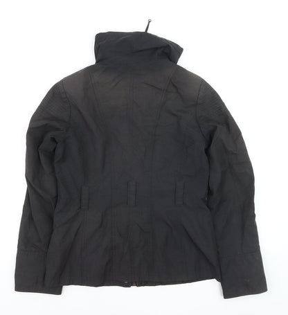 Star by Julien Macdonald Women's Black Hooded Parka Jacket Size 10