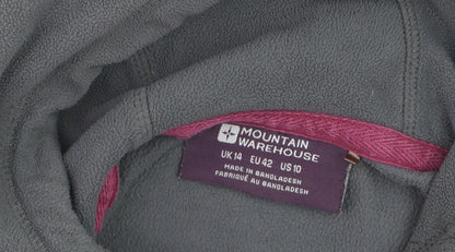 Mountain Warehouse Grey Fleece Pullover Hoodie Unisex L Outdoor