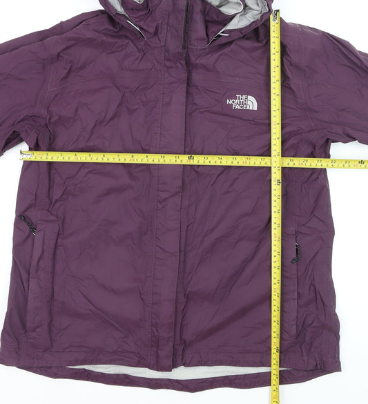 The North Face Unisex Purple XL Waterproof Hooded Rain Jacket