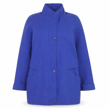 House of Fraser Women Blue Size 12 Long Overcoat Lined Polyester Jacket