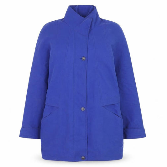 House of Fraser Women Blue Size 12 Long Overcoat Lined Polyester Jacket