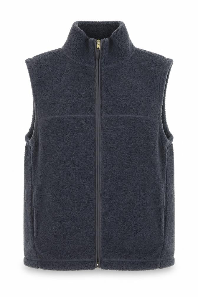 Tu Women Black Fleece Waistcoat Size 14 Full Zip Bodywarmer