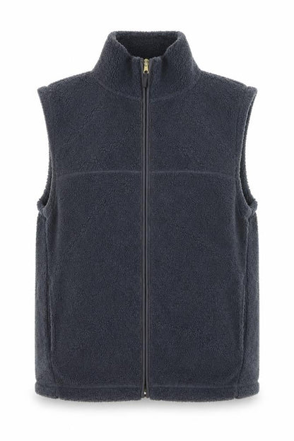 Tu Women Black Fleece Waistcoat Size 14 Full Zip Bodywarmer