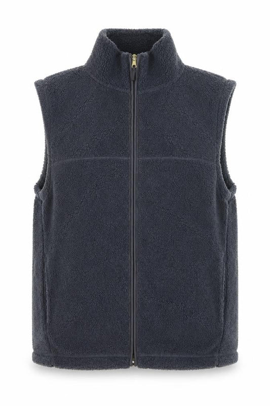 Tu Women Black Fleece Waistcoat Size 14 Full Zip Bodywarmer