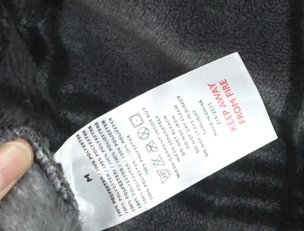 Lyle & Scott Men's Grey Check Fleece Hooded Robe M