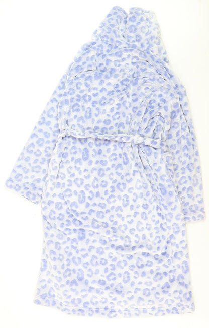 Marks and Spencer Women’s Blue Animal Print Fleece Robe S